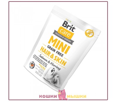 Сухой корм для собак Brit Care MINI GF Hair & Skin, беззерновой, 400 г