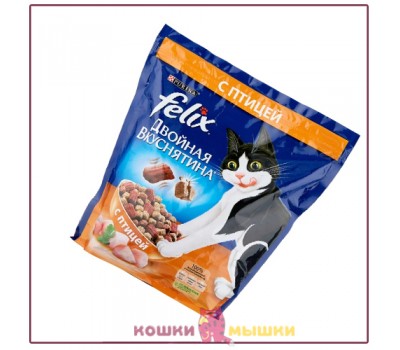 Сухой корм для кошек Felix Doubly Delicious, птица, 300 г 