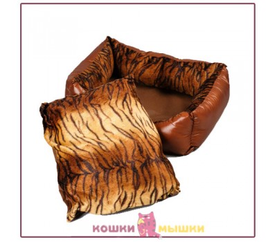 Лежанка для мелких собак и кошек LOORI комбинированная, 50х40х15 см