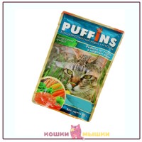 Влажный корм для кошек Puffins, рыбное ассорти в нежном желе, 100 г