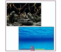 Фон для аквариума двухсторонний Морская лагуна/Натуральная мистика Barbus 015, 60 х 124 см