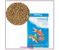 Корм для аквариумных рыбок и черепах ЗООМИР Гурман-2, тонущие гранулы с мотылем, 30 г