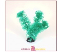 Растение для декора аквариума Кабомба Зеленый Металик BARBUS Plant 019/10, искусственное с утяжелителем, 10 см