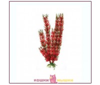 Растение для декора аквариума Перестолистник Красный BARBUS Plant 001/10, искусственное с утяжелителем, 10 см