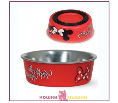 Миска металлическая для собак Triol Disney Minnie, 750 мл